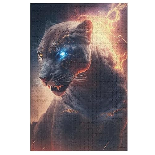 Puzzles Leopard, 1000 Teile, Puzzle Aus Holz Für Erwachsene Und Kinder Ab 12 Jahren, Lernspielzeug （78×53cm） von AASWSWW