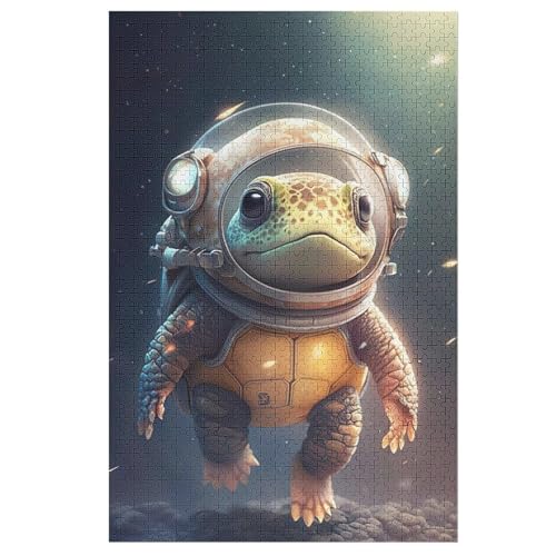 Puzzles Schildkröte, 1000 Teile, Puzzle Aus Holz Für Erwachsene Und Kinder Ab 12 Jahren, Lernspielzeug （78×53cm） von AASWSWW