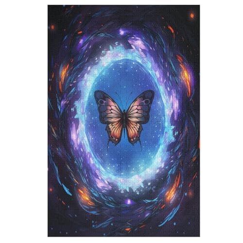 Puzzles Schmetterling, 1000 Teile, Puzzle Aus Holz Für Erwachsene Und Kinder Ab 12 Jahren, Lernspielzeug （78×53cm） von AASWSWW