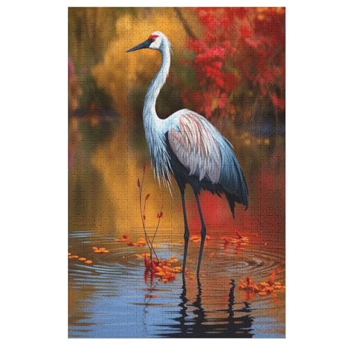 Puzzles Tier Kran, 1000 Teile, Puzzle Aus Holz Für Erwachsene Und Kinder Ab 12 Jahren, Lernspielzeug （78×53cm） von AASWSWW