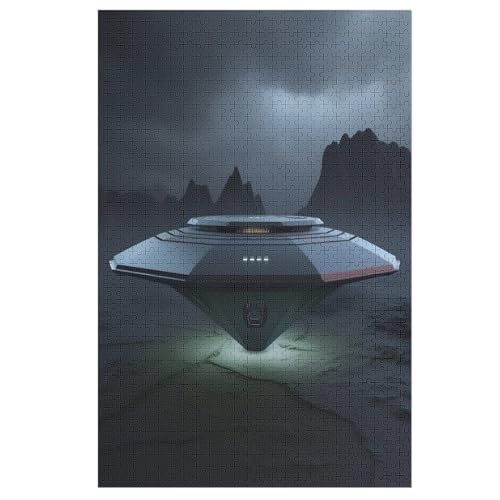 Puzzles UFO, 1000 Teile, Puzzle Aus Holz Für Erwachsene Und Kinder Ab 12 Jahren, Lernspielzeug （78×53cm） von AASWSWW