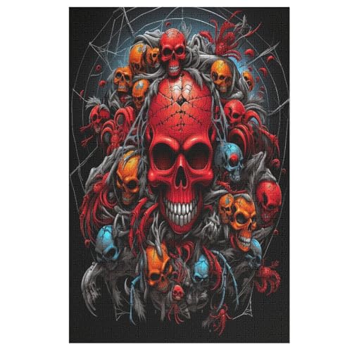 Skeleton Spinne Puzzle Für Erwachsene 1000 Teile Premium Recyceltes Brett Zum Lernen, Lernspielzeug, Familienspiele Kinder Holzpuzzle （78×53cm） von AASWSWW