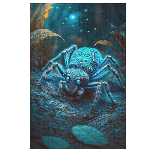 Spinne Holzpuzzle 1000 Teile Klassische Puzzles Erwachsene Kinder Puzzle DIY Kit Holzspielzeug Einzigartiges Geschenk （78×53cm） von AASWSWW