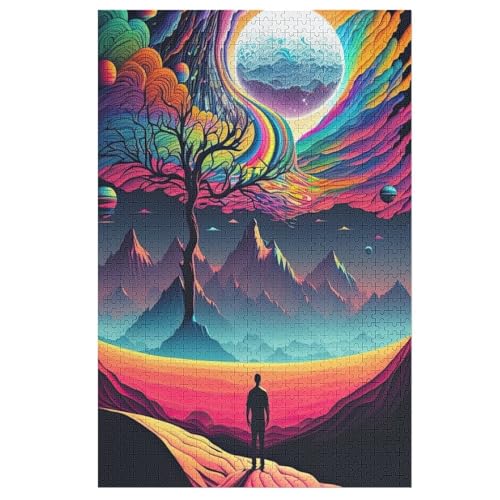 Surreale KI-Kunst Puzzle 1000 Teile, Holzpuzzle Herausforderndes Geschicklichkeitsspiel Für Die Ganze Familie, Kinder Erwachsenenpuzzle Ab 12 Jahren （78×53cm） von AASWSWW