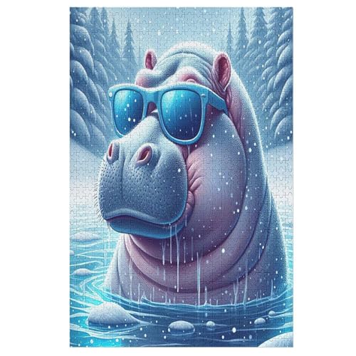 Tier NilHorse Puzzle 1000 Teile, Holzpuzzle Für Erwachsene Kinder, Impossible Puzzles, Geschicklichkeitsspiel Für Die Ganze Familie （78×53cm） von AASWSWW