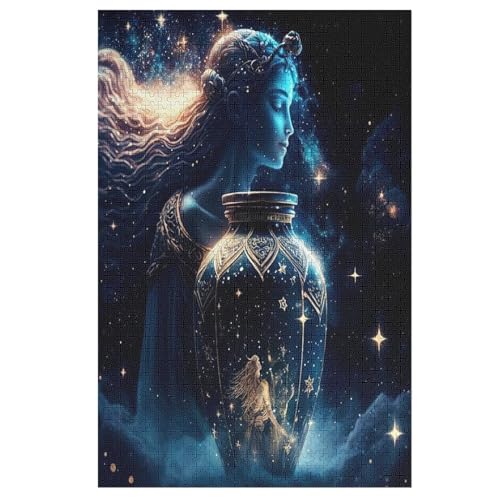 Verseau Puzzle 1000 Teile, Holzpuzzle Herausforderndes Geschicklichkeitsspiel Für Die Ganze Familie, Kinder Erwachsenenpuzzle Ab 12 Jahren （78×53cm） von AASWSWW