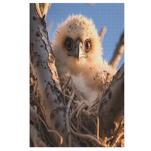 Vogel 1000 Teile Puzzles Für Erwachsene, Impossible Puzzle, Geschicklichkeitsspiel Für Die Ganze Familie, Kinder Holzpuzzle （78×53cm） von AASWSWW