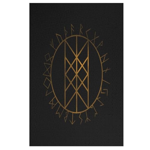 Wikinger Myth Holzpuzzle 1000 Teile Klassische Puzzles Erwachsene Kinder Puzzle DIY Kit Holzspielzeug Einzigartiges Geschenk （78×53cm） von AASWSWW