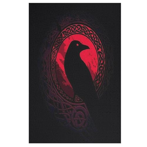 Wikinger Myth Holzpuzzle 1000 Teile Klassische Puzzles Erwachsene Kinder Puzzle DIY Kit Holzspielzeug Einzigartiges Geschenk （78×53cm） von AASWSWW