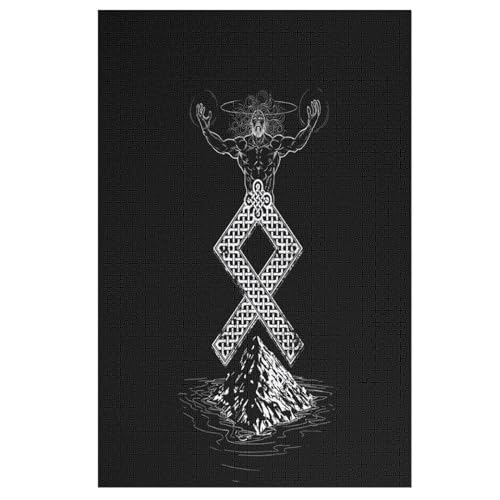 Wikinger Myth Holzpuzzle 1000 Teile Klassische Puzzles Erwachsene Kinder Puzzle DIY Kit Holzspielzeug Einzigartiges Geschenk （78×53cm） von AASWSWW