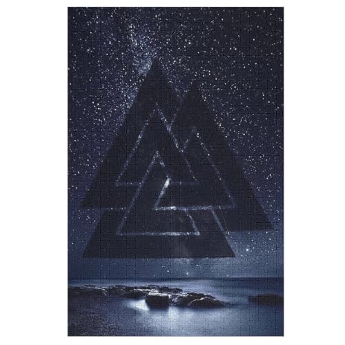 Wikinger Myth Puzzle 1000 Teile, Holzpuzzle Für Erwachsene Kinder, Impossible Puzzles, Geschicklichkeitsspiel Für Die Ganze Familie （78×53cm） von AASWSWW