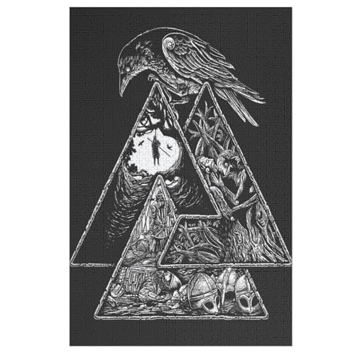 Wikinger Myth-Puzzlespiel Aus Holz, 1000 Puzzleteile, Puzzle Für Teenager Und Erwachsene, Kreatives Spielzeug, Puzzles, （78×53cm） von AASWSWW