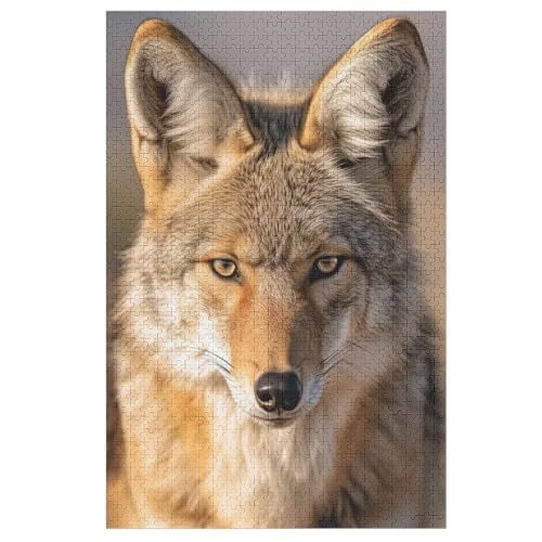 Wolf Puzzle 1000 Teile, Holzpuzzle Herausforderndes Geschicklichkeitsspiel Für Die Ganze Familie, Kinder Erwachsenenpuzzle Ab 12 Jahren （78×53cm） von AASWSWW
