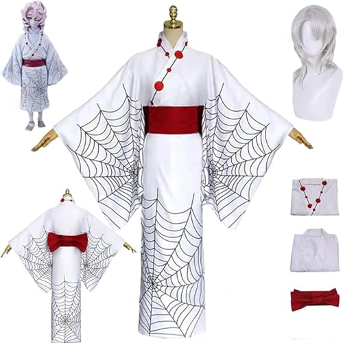 AAmron Komplettes Set Anime Character Rui Cosplay-Kostüm für Dämonentöter, Kimono-Umhang und Perücken-Set für Halloween-Party,A-L AAmron Komplettes Set Anime Character Rui Cosplay-Kostüm für Dämonentöter, Kimono-Umhang und Perücken-Set für Halloween-Party,A-L von AAmron