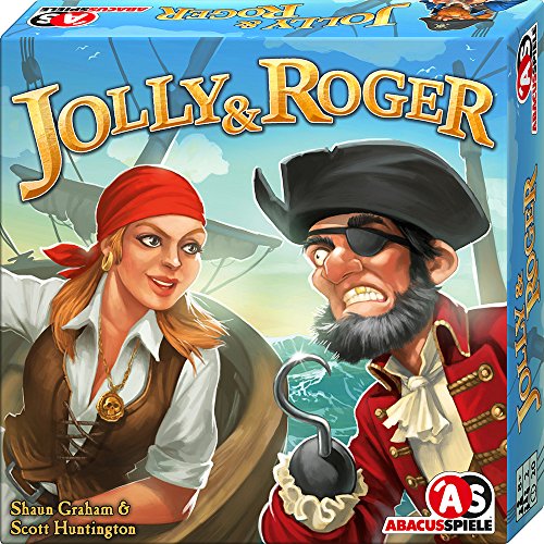 ABACUSSPIELE 06163 - Jolly & Roger, Kartenduell für 2 clevere Piraten, Kartenspiel, Teal/Turquoise Green von ABACUSSPIELE