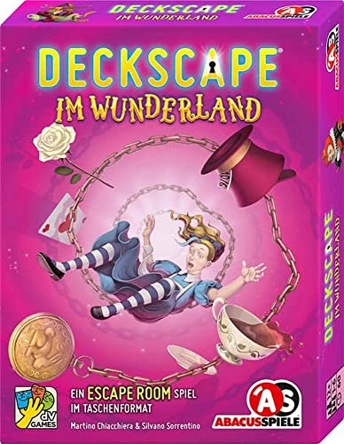 ABACUSSPIELE 38221 Deckscape, Escape Room Spiel, Kartenspiel Cat Im Wunderland von ABACUSSPIELE
