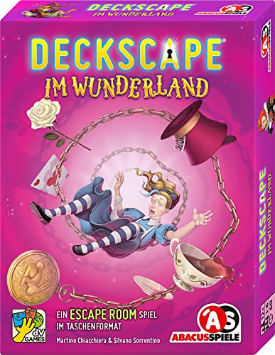ABACUSSPIELE 38221 Deckscape, Im Wunderland, Escape Room Spiel, Kartenspiel, Weiß, Rot, Blau, Grün ABACUSSPIELE 38221 Deckscape, Im Wunderland, Escape Room Spiel, Kartenspiel, Weiß, Rot, Blau, Grün von ABACUSSPIELE