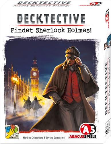 ABACUSSPIELE 38242 – Decktective – Findet Sherlock Holmes!, kooperatives Krimispiel, Kartenspiel ABACUSSPIELE 38242 – Decktective – Findet Sherlock Holmes!, kooperatives Krimispiel, Kartenspiel von ABACUSSPIELE