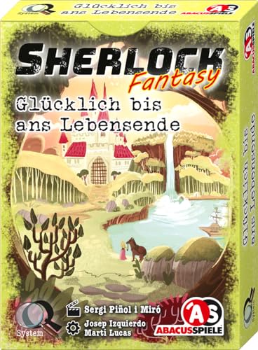 ABACUSSPIELE 48231 Fantasy – Glücklich bis ans Lebensende Sherlock Krimi Kartenspiel, Grün, Klein von ABACUSSPIELE