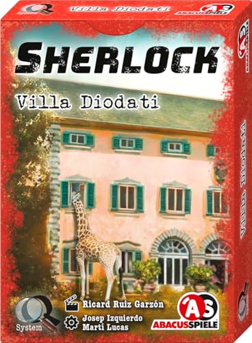 ABACUSSPIELE 48232 Sherlock – Villa Diodati Kartenspiel Krimi, Rot, Klein von ABACUSSPIELE