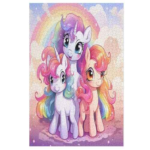 Animal Horse-Puzzlespiel Aus Holz, 1000 Puzzleteile, Puzzle Für Teenager Und Erwachsene, Kreatives Spielzeug, Puzzles, （78×53cm） von ABASWSA