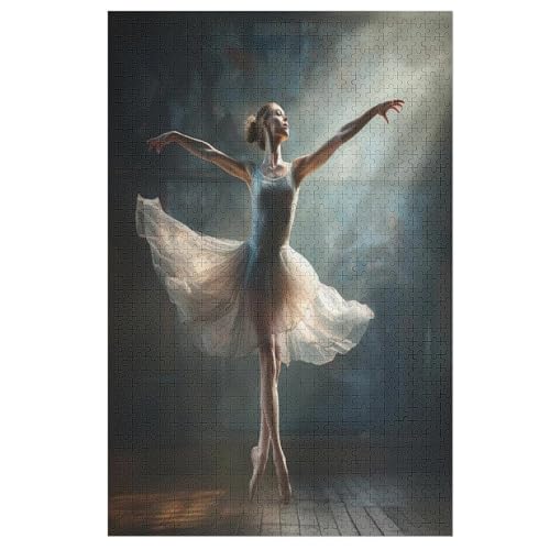 Ballet Puzzle 1000 Teile, Holzpuzzle Herausforderndes Geschicklichkeitsspiel Für Die Ganze Familie, Kinder Erwachsenenpuzzle Ab 12 Jahren （78×53cm） von ABASWSA