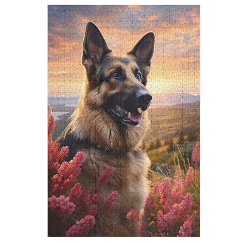 Berger allemand Holzpuzzle 1000 Teile, Knobelspiele Für Erwachsene, Teenager, Puzzles Unmögliche - Kinder Puzzle Zimmer Deko 1000 PCS Berger allemand Holzpuzzle 1000 Teile, Knobelspiele Für Erwachsene, Teenager, Puzzles Unmögliche - Kinder Puzzle Zimmer Deko 1000 PCS von ABASWSA