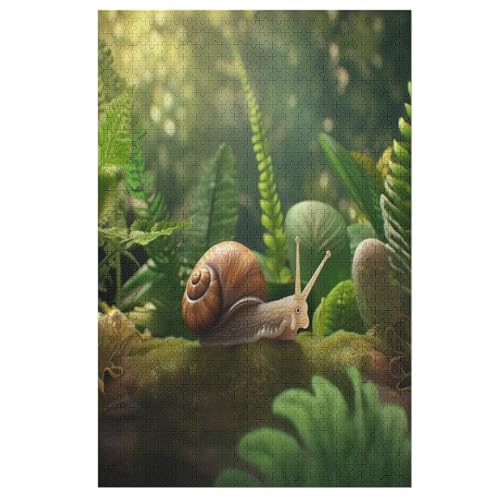 Escargots 1000 Teile Puzzles Für Erwachsene, Impossible Puzzle, Geschicklichkeitsspiel Für Die Ganze Familie, Kinder Holzpuzzle （78×53cm） von ABASWSA