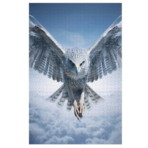 Eule 1000 Teile Puzzles, Wood Craft, Hochwertiges Modernes Puzzle, DIY, Für Erwachsene Und Kinder Ab 12 Jahren, （78×53cm） von ABASWSA