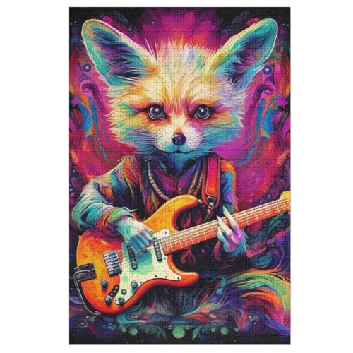 Fuchs Holzpuzzle 1000 Teile Klassische Puzzles Erwachsene Kinder Puzzle DIY Kit Holzspielzeug Einzigartiges Geschenk （78×53cm） von ABASWSA