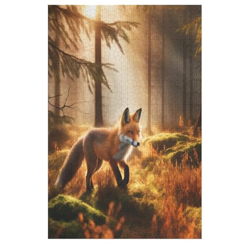 Fuchs Holzpuzzle 1000 Teile Klassische Puzzles Erwachsene Kinder Puzzle DIY Kit Holzspielzeug Einzigartiges Geschenk 1000 PCS Fuchs Holzpuzzle 1000 Teile Klassische Puzzles Erwachsene Kinder Puzzle DIY Kit Holzspielzeug Einzigartiges Geschenk 1000 PCS von ABASWSA