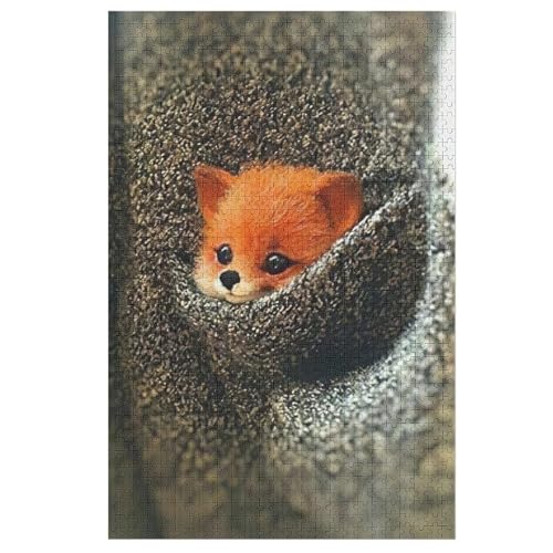 Fuchs Puzzle 1000 Teile, Holzpuzzle Herausforderndes Geschicklichkeitsspiel Für Die Ganze Familie, Kinder Erwachsenenpuzzle Ab 12 Jahren 1000 PCS Fuchs Puzzle 1000 Teile, Holzpuzzle Herausforderndes Geschicklichkeitsspiel Für Die Ganze Familie, Kinder Erwachsenenpuzzle Ab 12 Jahren 1000 PCS von ABASWSA