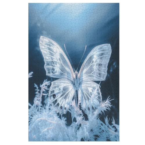 Holzpuzzle Schmetterling Puzzle 1000 Teile Erwachsene Klassische Pädagogisches Spielzeug Kinder Lernspiel Herausforderndes Puzzles （78×53cm） von ABASWSA