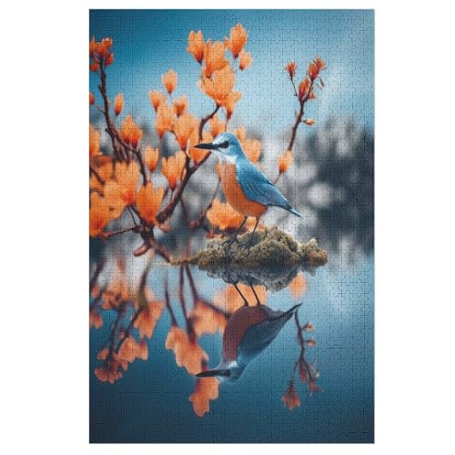 Holzpuzzle Vogel Puzzle 1000 Teile Erwachsene Klassische Pädagogisches Spielzeug Kinder Lernspiel Herausforderndes Puzzles （78×53cm） von ABASWSA