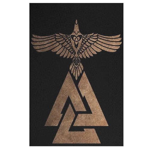 Holzpuzzle Wikinger Myth Puzzle 1000 Teile Erwachsene Klassische Pädagogisches Spielzeug Kinder Lernspiel Herausforderndes Puzzles （78×53cm） von ABASWSA