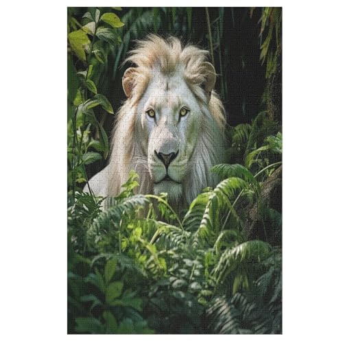 Löwe 1000 Teile Puzzles Für Erwachsene,Holzpuzzle - Verringerter Druck Schwieriges Unmögliche Puzzle Für 12+ Kinder （78×53cm） von ABASWSA
