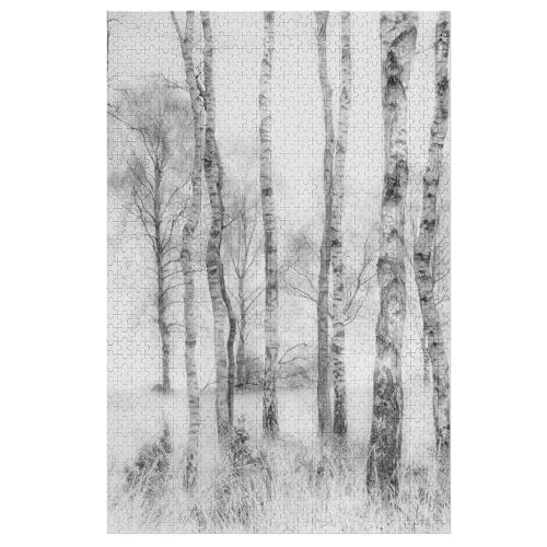 Noir et Blanc Puzzle 1000 Teile, Holzpuzzle Für Erwachsene Kinder, Impossible Puzzles, Geschicklichkeitsspiel Für Die Ganze Familie （78×53cm） von ABASWSA