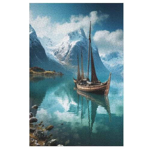 Puzzle 1000 Teile Boot Holzpuzzle Für Erwachsene Lernspiel Herausforderungsspielzeug The Puzzles Für Erwachsene Kinder （78×53cm） von ABASWSA