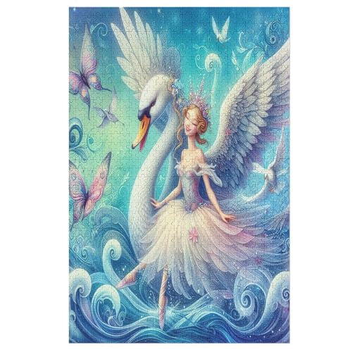 Puzzle 1000 Teile Schwan Holzpuzzle Für Erwachsene Lernspiel Herausforderungsspielzeug The Puzzles Für Erwachsene Kinder （78×53cm） von ABASWSA