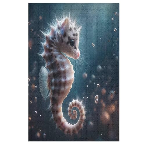 Puzzle 1000 Teile Seahorse Holzpuzzle Für Erwachsene Lernspiel Herausforderungsspielzeug The Puzzles Für Erwachsene Kinder （78×53cm） von ABASWSA