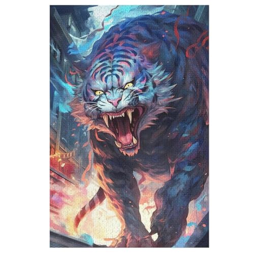 Puzzle 1000 Teile Tiger Holzpuzzle Für Erwachsene Lernspiel Herausforderungsspielzeug The Puzzles Für Erwachsene Kinder 1000 PCS von ABASWSA