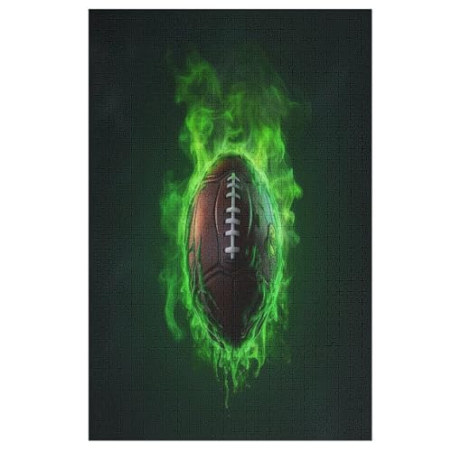 Puzzle Für Erwachsene, 1000 Teile, Rugby, Holzpuzzle, Geburtstagsgeschenke, Puzzle Wanddekoration （78×53cm） von ABASWSA