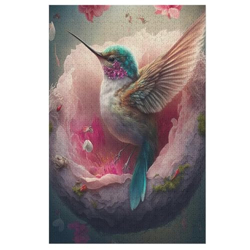 Puzzle HummingVogel, 1000 Puzzleteile Für Kinder, Holzpuzzles, Geeignet Für Erwachsene Lernspiel, （78×53cm） von ABASWSA