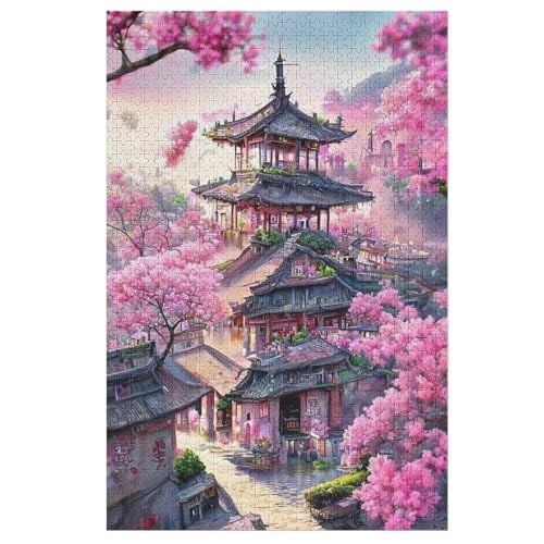 Puzzle Japan Style, 1000 Puzzleteile Für Kinder, Holzpuzzles, Geeignet Für Erwachsene Lernspiel, （78×53cm） von ABASWSA