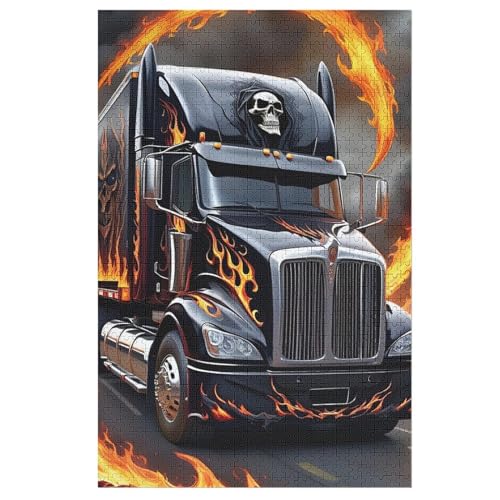 Puzzle LKW, 1000 Puzzleteile Für Kinder, Holzpuzzles, Geeignet Für Erwachsene Lernspiel, （78×53cm） von ABASWSA