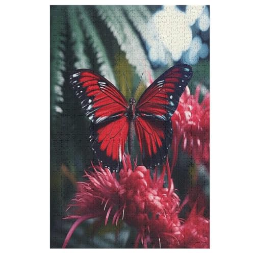 Puzzle Schmetterling Puzzles, 1000-teiliges Holzpuzzle, Geeignet Für Erwachsene Und Kinder Ab 12 Jahren, Tolles Geschenk （78×53cm） von ABASWSA
