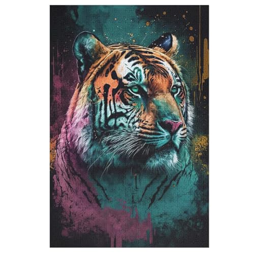 Puzzle Tiger, 1000 Puzzleteile Für Kinder, Holzpuzzles, Geeignet Für Erwachsene Lernspiel, 1000 PCS Puzzle Tiger, 1000 Puzzleteile Für Kinder, Holzpuzzles, Geeignet Für Erwachsene Lernspiel, 1000 PCS von ABASWSA