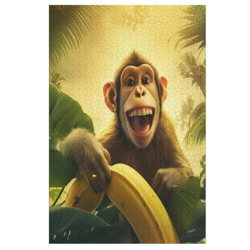 Puzzles AFFE, 1000 Teile, Puzzle Aus Holz Für Erwachsene Und Kinder Ab 12 Jahren, Lernspielzeug 1000 PCS Puzzles AFFE, 1000 Teile, Puzzle Aus Holz Für Erwachsene Und Kinder Ab 12 Jahren, Lernspielzeug 1000 PCS von ABASWSA