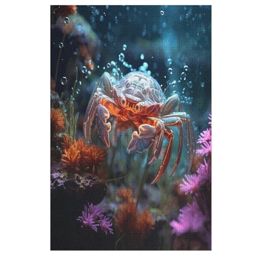 Puzzles Crabe, 1000 Teile, Puzzle Aus Holz Für Erwachsene Und Kinder Ab 12 Jahren, Lernspielzeug 1000 PCS Puzzles Crabe, 1000 Teile, Puzzle Aus Holz Für Erwachsene Und Kinder Ab 12 Jahren, Lernspielzeug 1000 PCS von ABASWSA