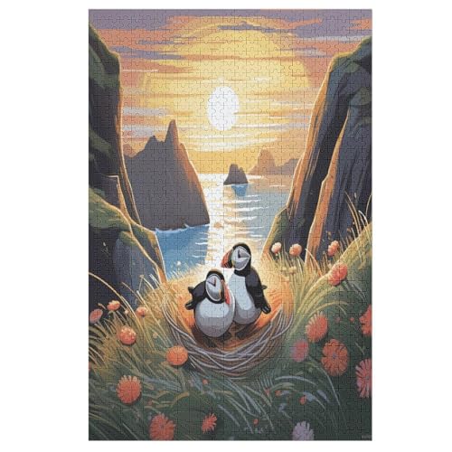 Puzzles Für Erwachsene, 1000 Teile, Animal Vogel, Kreative Holzpuzzles, Praktisches Spiel, Familiendekoration （78×53cm） von ABASWSA